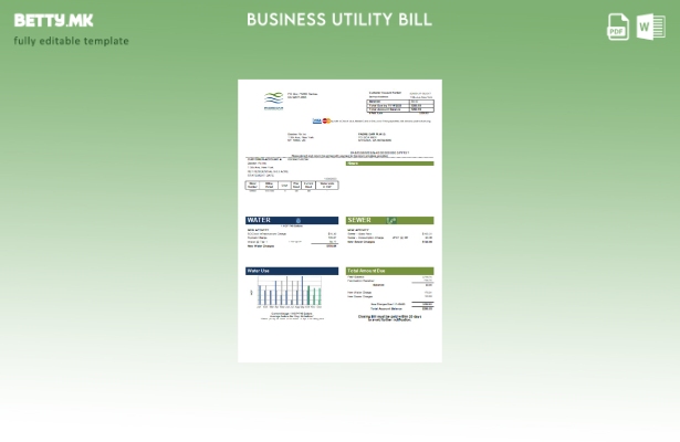 модерен стил Падре браната Општински воден округ комунални деловни сметки шаблон